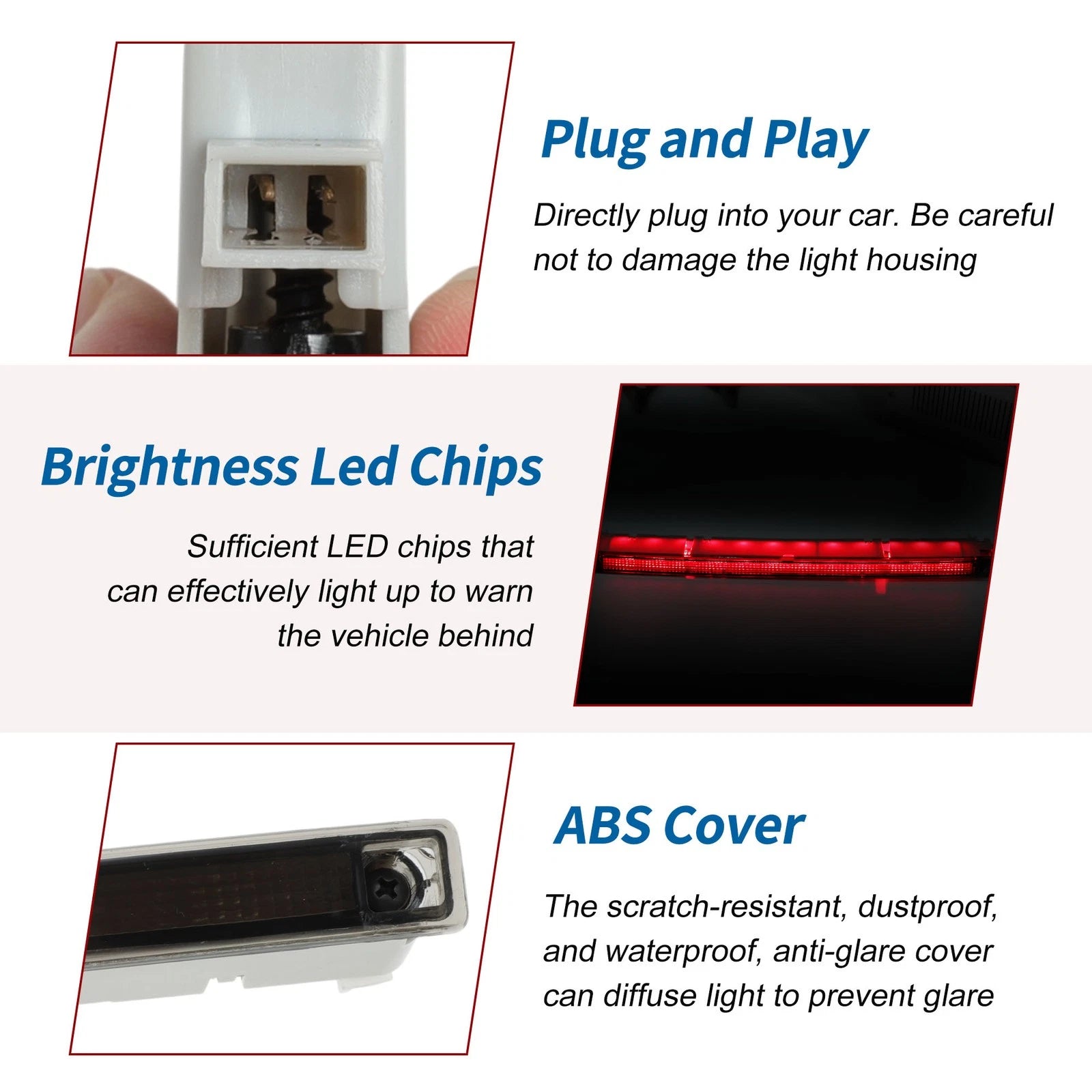 Black LED Third Brake Light for Audi A6 Avant (1998–2005) No. 4B9945097A