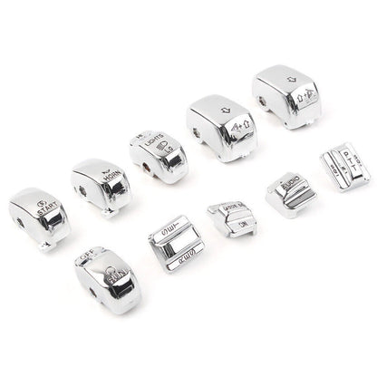 Set of 10 Chrome Hand Control Switch Housing Button Caps for Harley Touring (1996–2013)