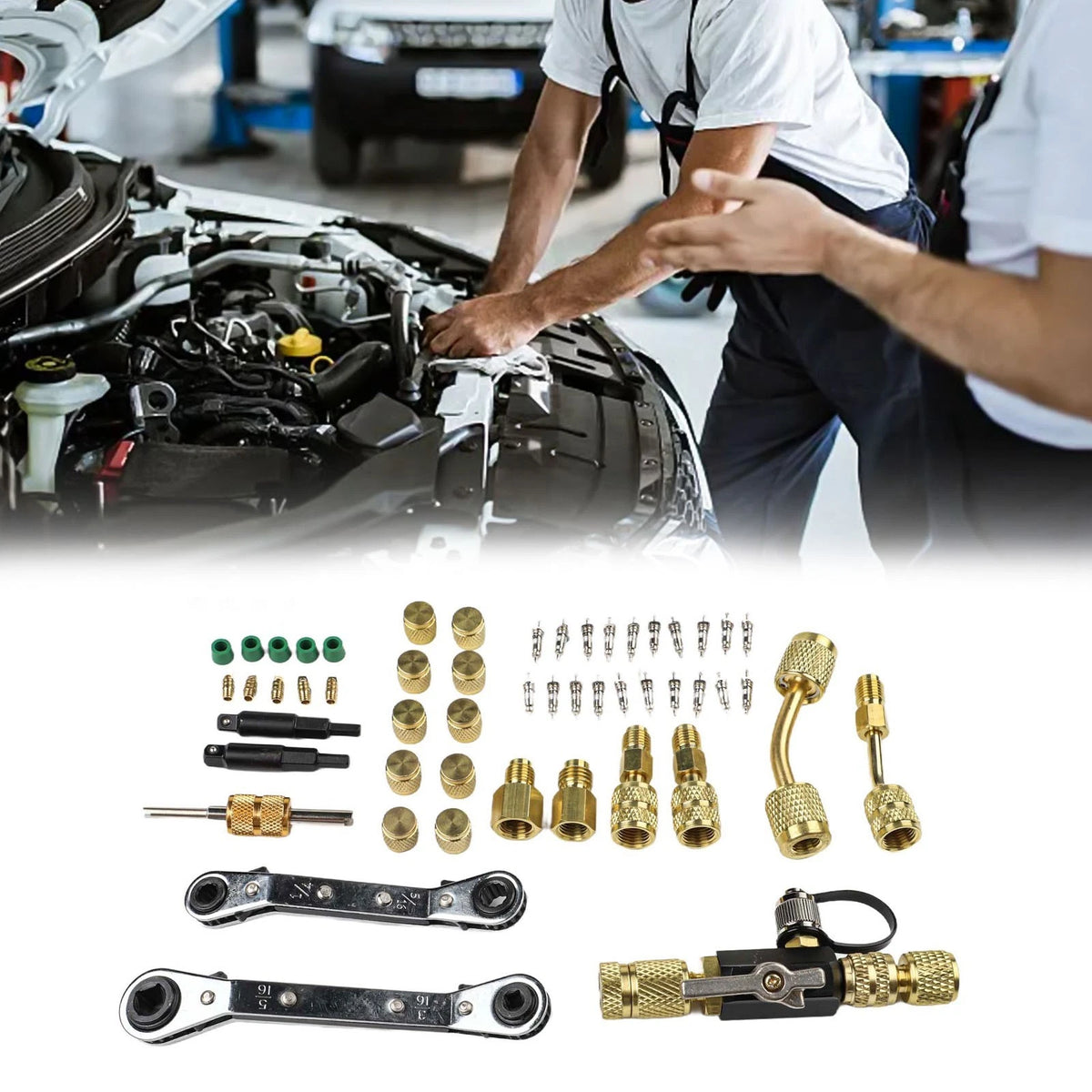 Vacuum Rated Valve Core Tool Kit for Automotive