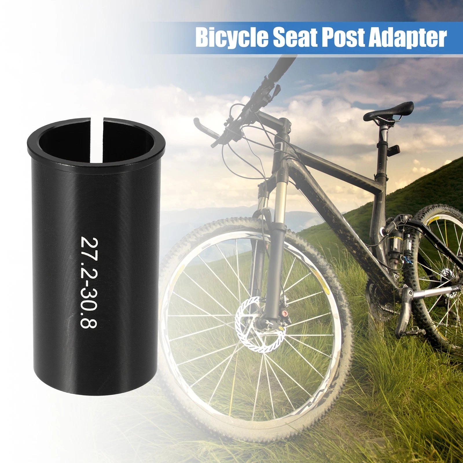 Seat Post Adapter Reducing Sleeve 27.2 to 30.8mm for Bicycle (2 Pcs)