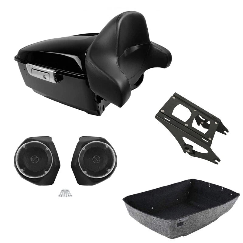 Trunk Backrest Speakers Mount Rack for Harley Davidson Touring (2014–2026)