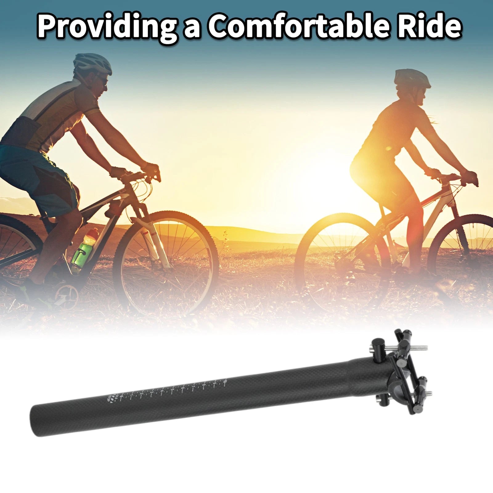 Seat Post 31.6x350mm Lightweight Replacement for Bike Mountain Road (—)