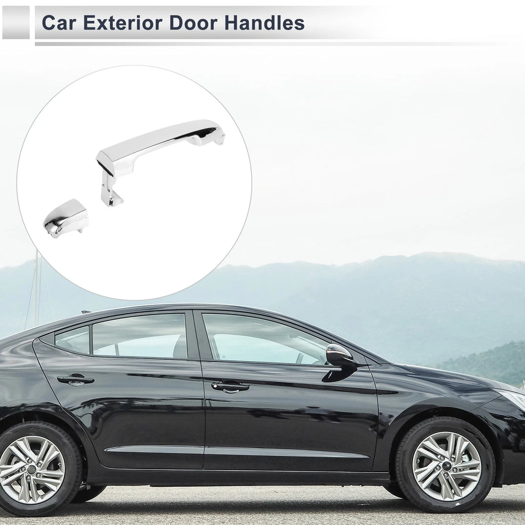 Exterior Door Handle Set Front Rear Left Right Replacement for Hyundai Elantra (2007–2012)