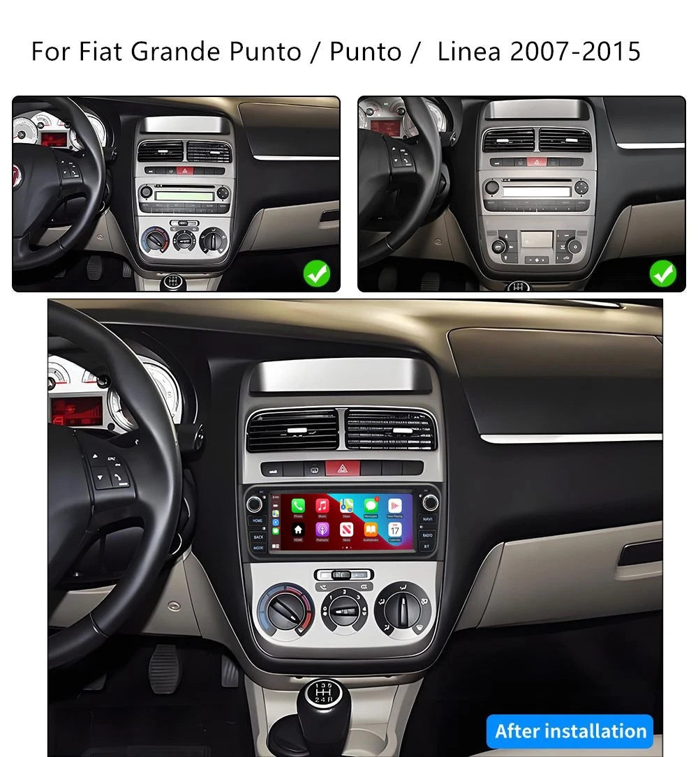 6.86" Car Head Unit Navigation for Fiat Grande Punto/Punto/Linea (2007–2015)