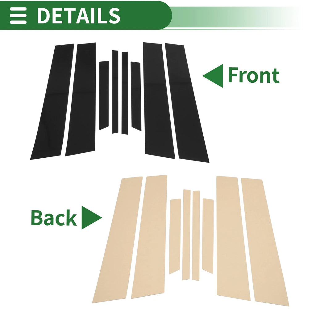8 Pcs Door Pillar Window Trim Set for BMW X4 (2014–2018) Black