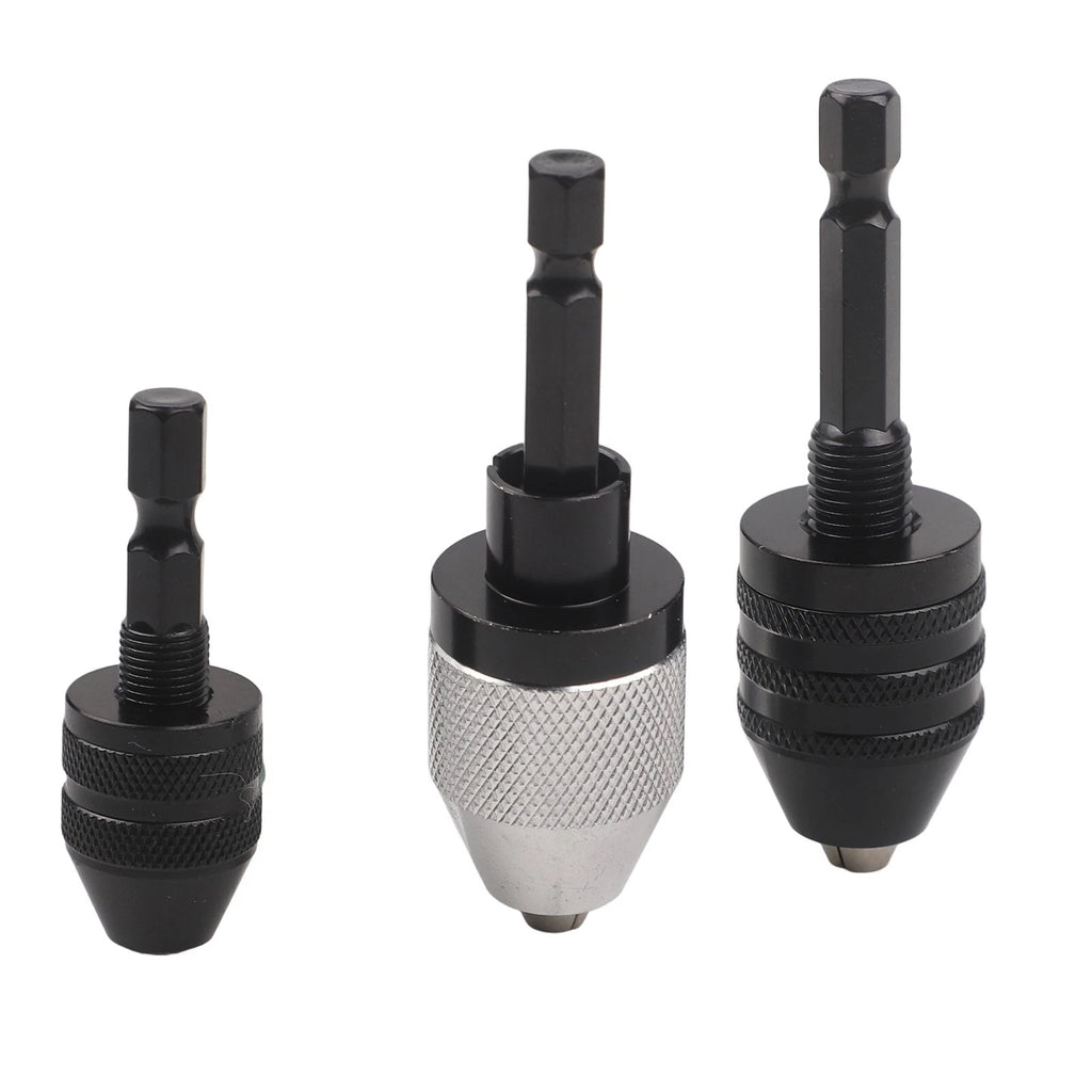3 Piece Drill Chuck Adapter Hex Shank Quick Change Tool for