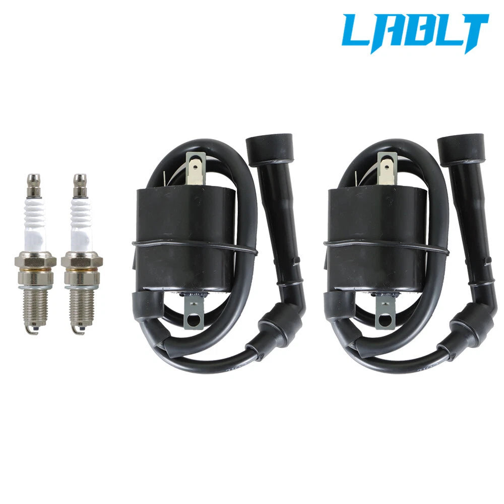 2X Ignition Coil & Spark Plug for Yamaha Virago 535 (1987–2000)