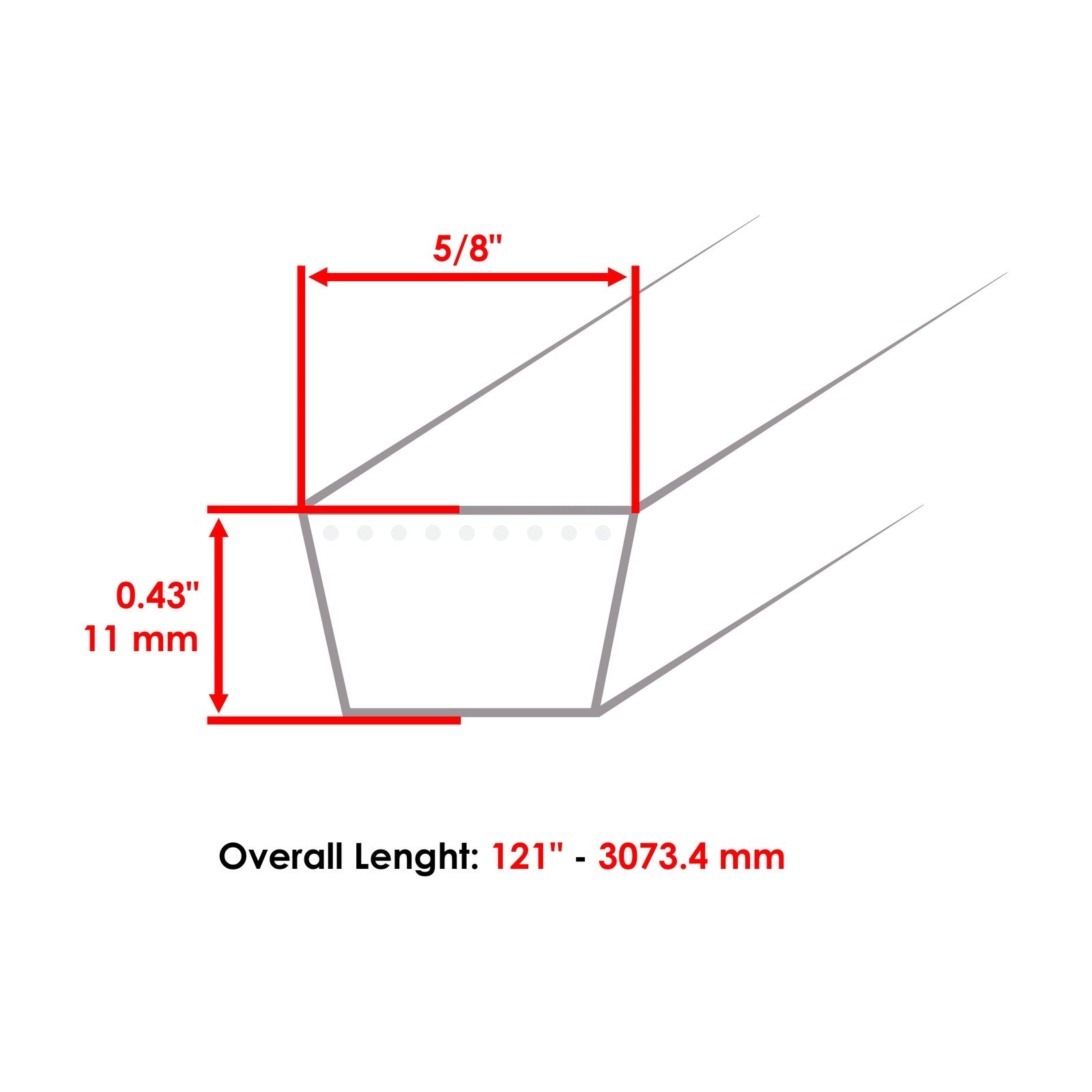 Deck Belt 54 Inch Replacement for Bobcat 642242D 642245E (2000–2015)