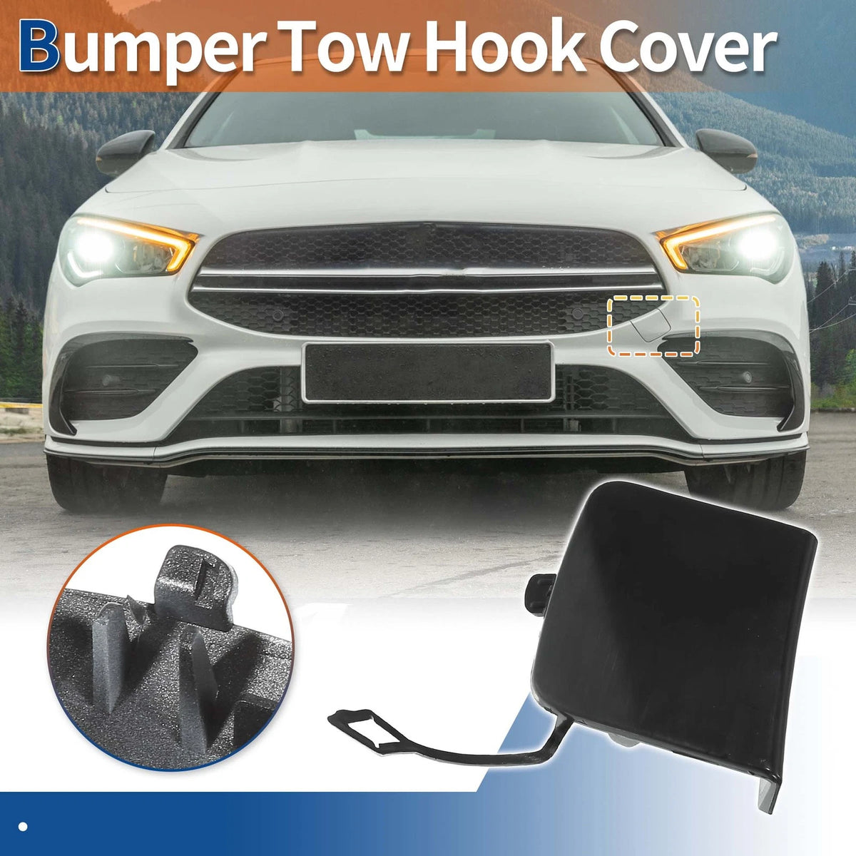 Front Tow Hook Cover Replacement for Mercedes CLA35 AMG (2019–2025)