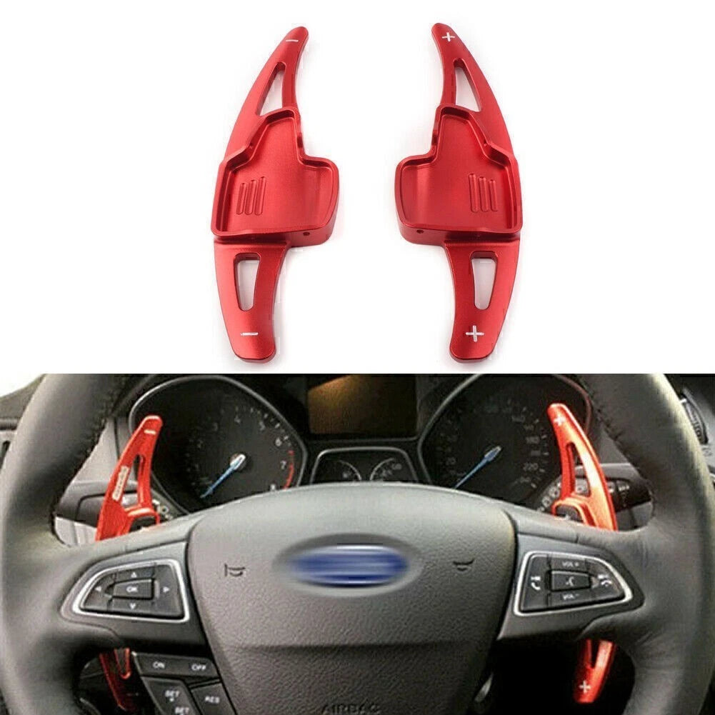 2X Shift Paddle Shifter Extension for Ford Focus (2015–2017) & Escape (2017–2019) Red