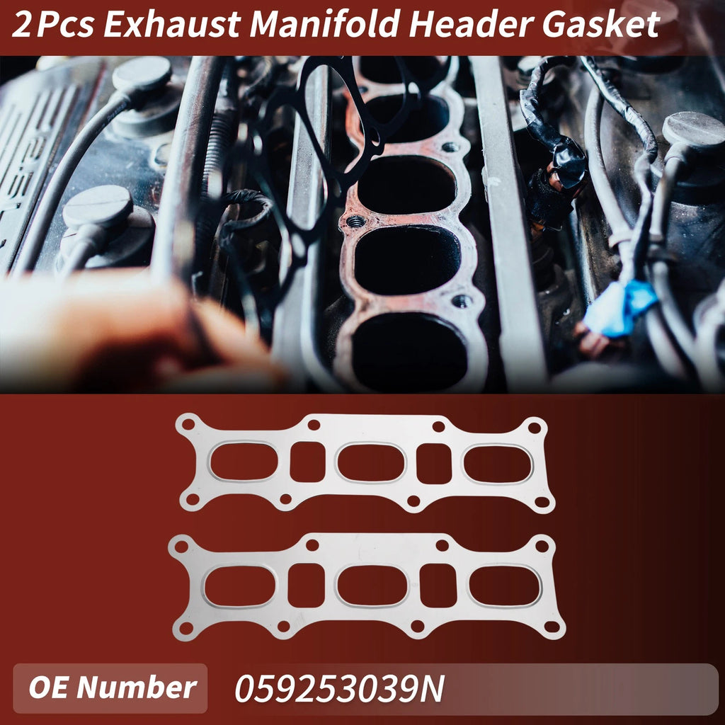 Exhaust Manifold Header Gasket Set for Audi A4 A5 A6 A7 A8 (2 Pcs)