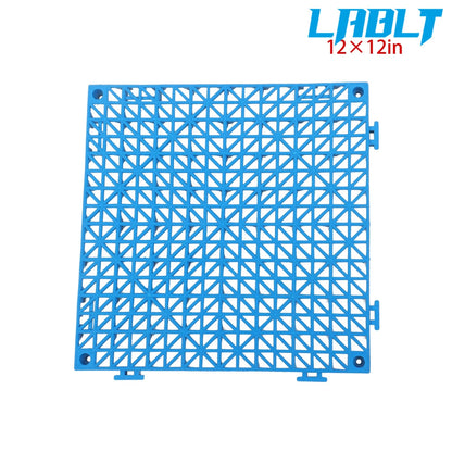 Set of 50 Interlocking Drainage Mats for Garage Patio (12x12in PVC)
