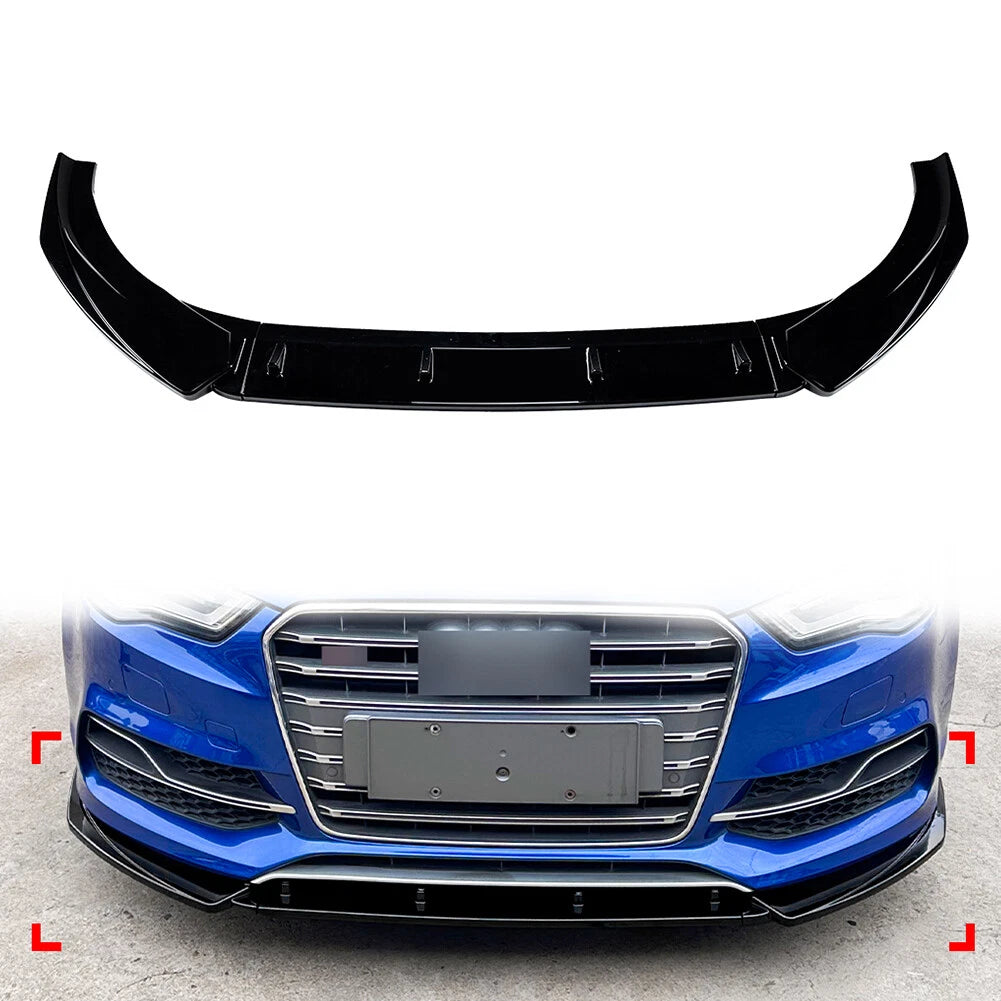 Front Bumper Spoiler Lip for Audi A3 S3 8V (2013–2016)