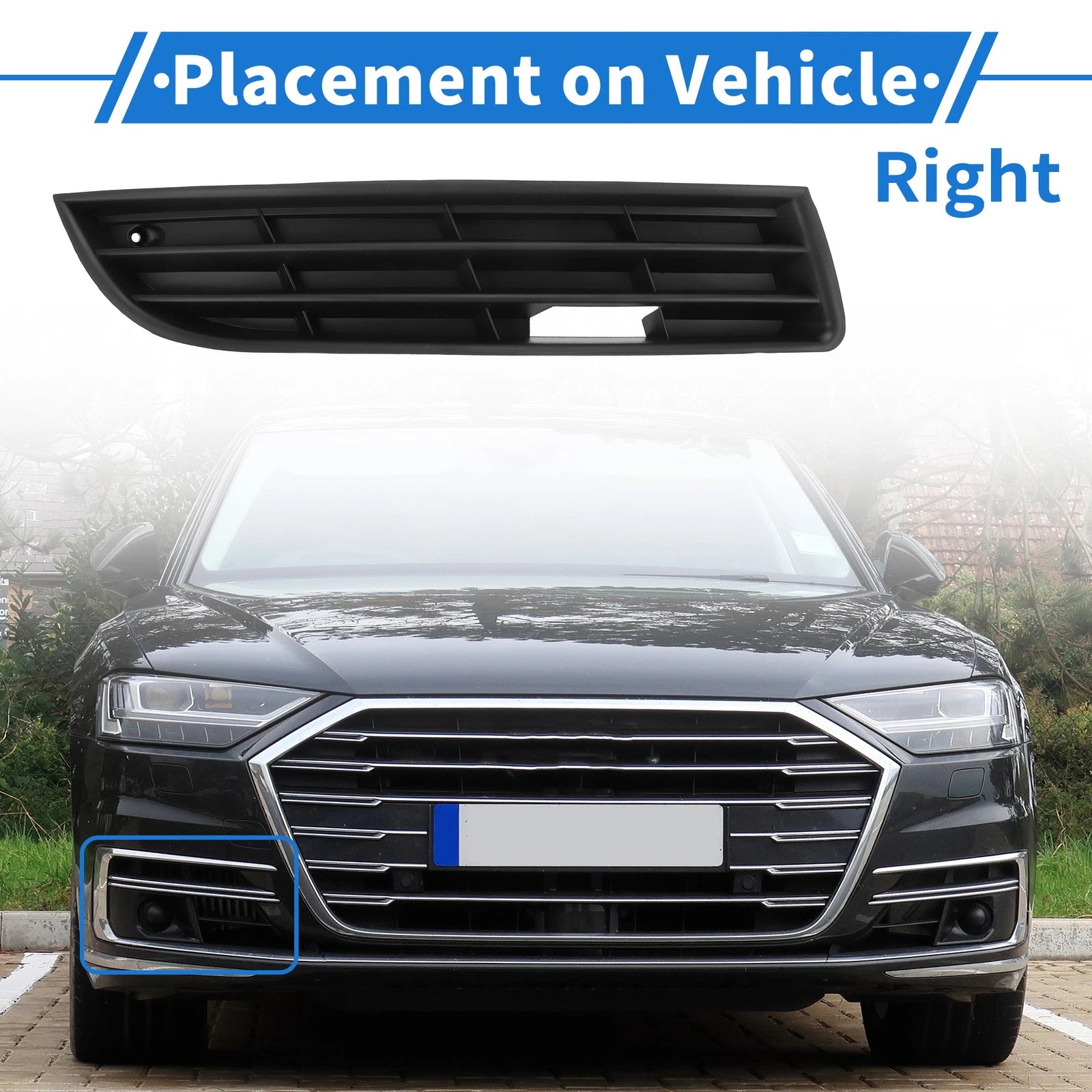 Front Right Fog Light Grill Replacement for Volkswagen Passat (2007–2011)