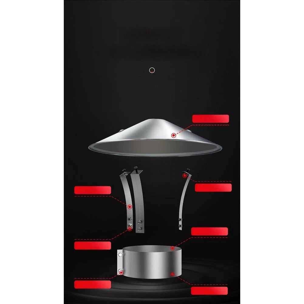 Chimney Rain Cap for Outdoor Use - Stainless Steel Weatherproof