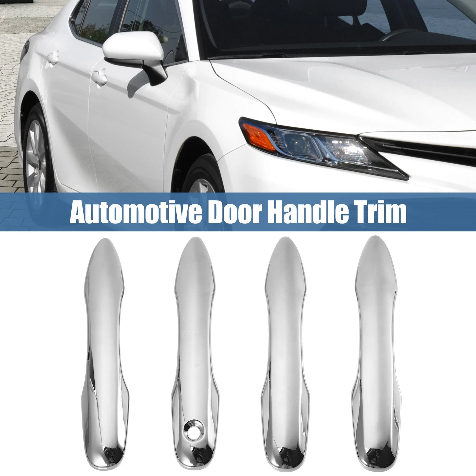Door Handle Cover Front Set for Toyota Camry (2018–2023) Chrome Silver