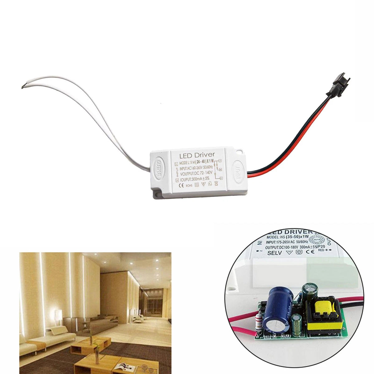 240mA Constant Current LED Driver Power Supply 220V Input 30-180V DC Out