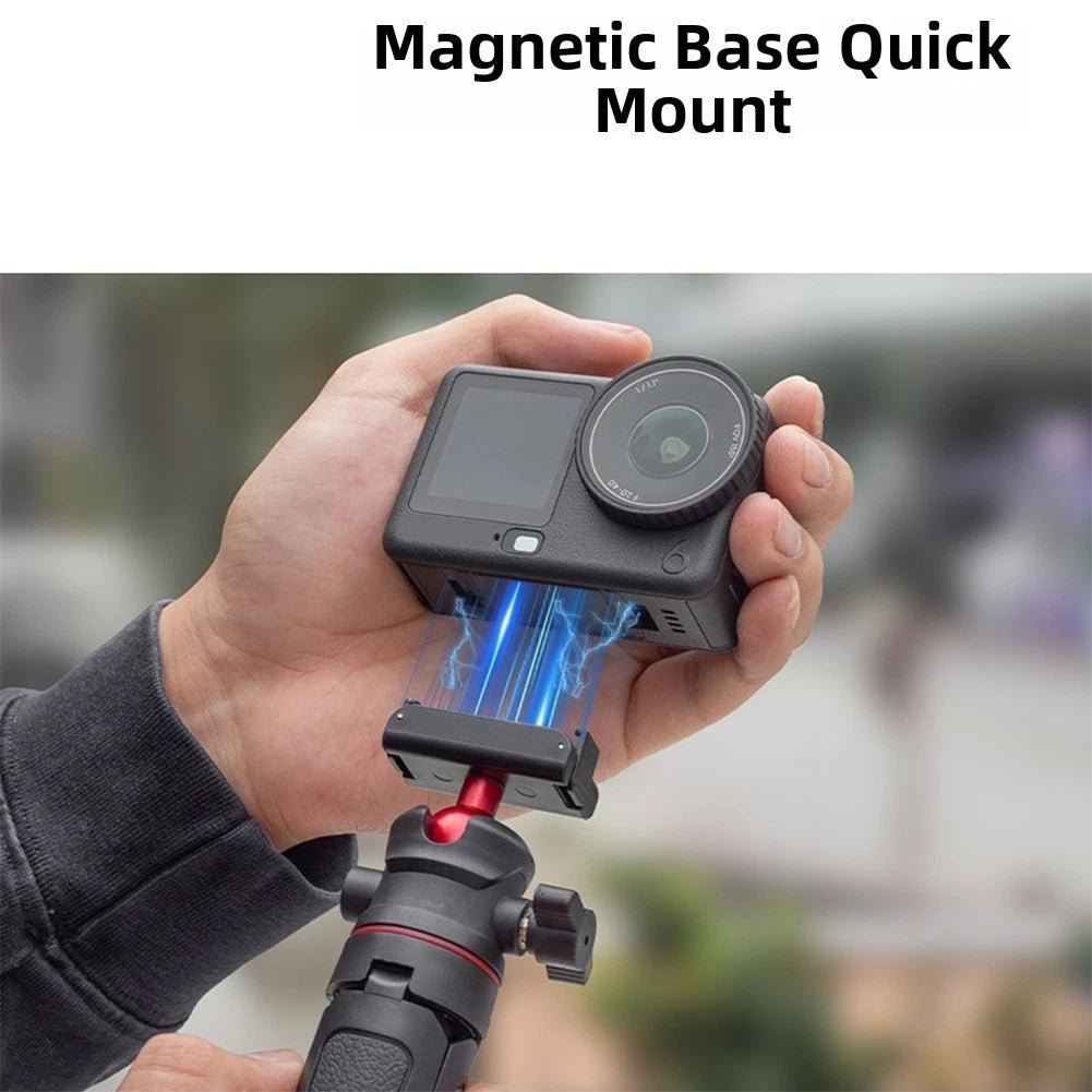Foldable Desk Tripod for DJI Action 6 and 5 Pro - Portable Magnetic Head