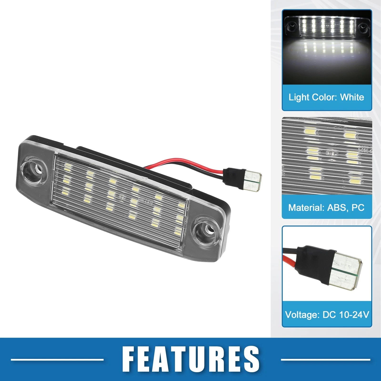 LED License Plate Light Assembly Replacement Pair for Hyundai Sonata (2005–2015)