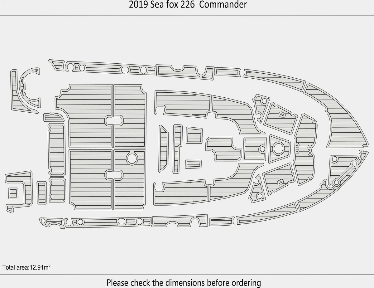 EVA Pad Foam Teak Deck Flooring for Sea Fox 226 Commander (2019)