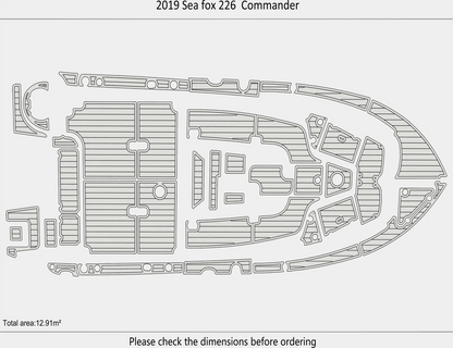 EVA Pad Foam Teak Deck Flooring for Sea Fox 226 Commander (2019)