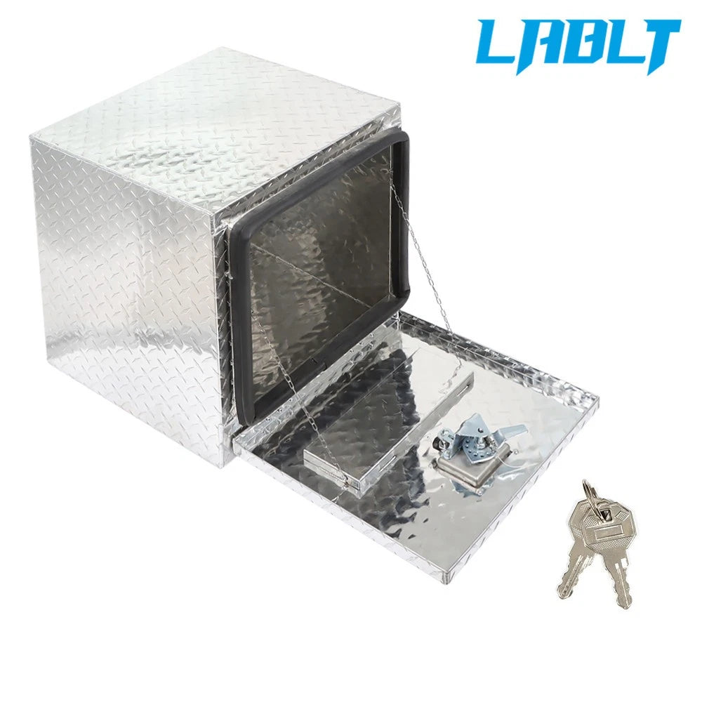 18" Silver Aluminum Underbody Tool Box for Trailer RV Bed Storage