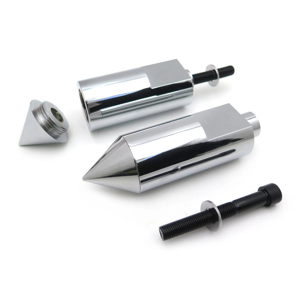 Chrome Spike Frame Sliders for Yamaha YZF R1 (2004–2006)