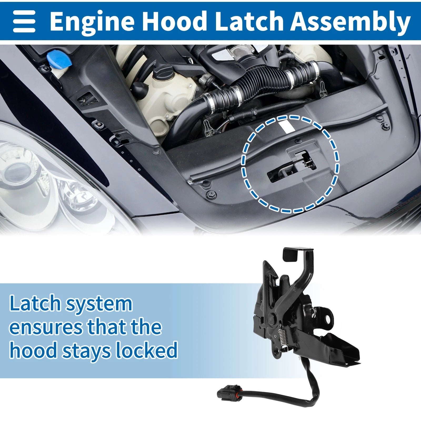 Hood Latch Assembly OEM Replacement for Toyota Corolla (2020–2023)