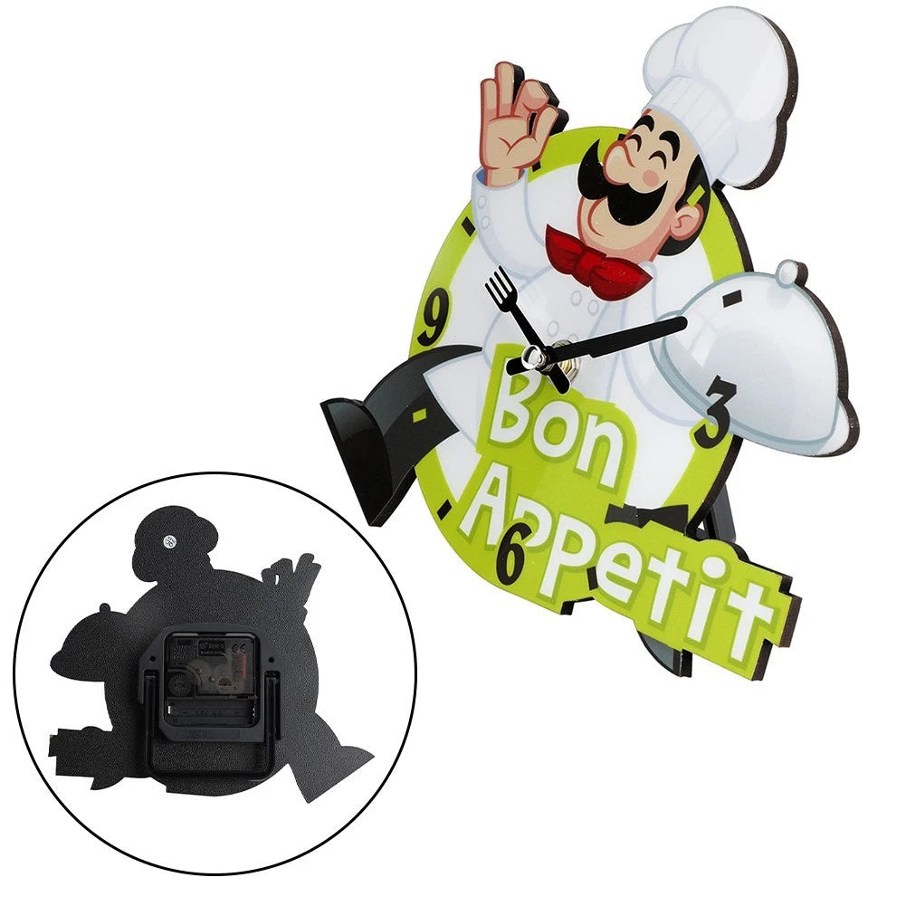 Chef Design Clock for Kitchen (No Year Range Specified)