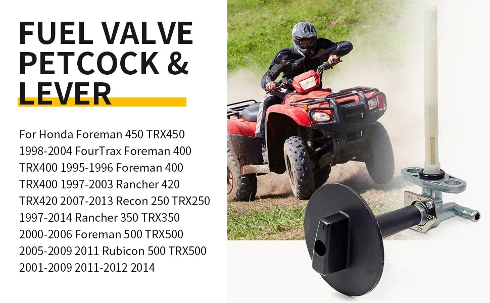 Fuel Tank Petcock Valve for Honda Recon250 TRX250 TRX250 TE TM (1997–2022)