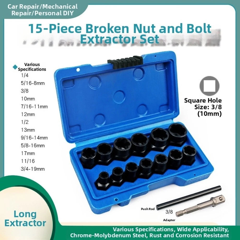 DIY Bolt Extractor Set for Automotive Repair Includes 65mm Extension Socket