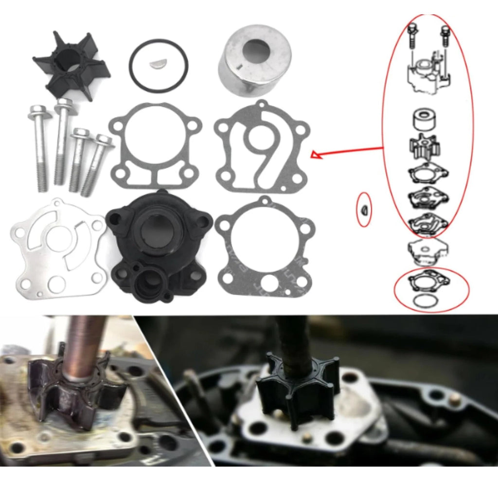 Water Pump Impeller Repair Kit for Yamaha Outboards 70 85 90 HP (N/A) 692-W0078-02-00