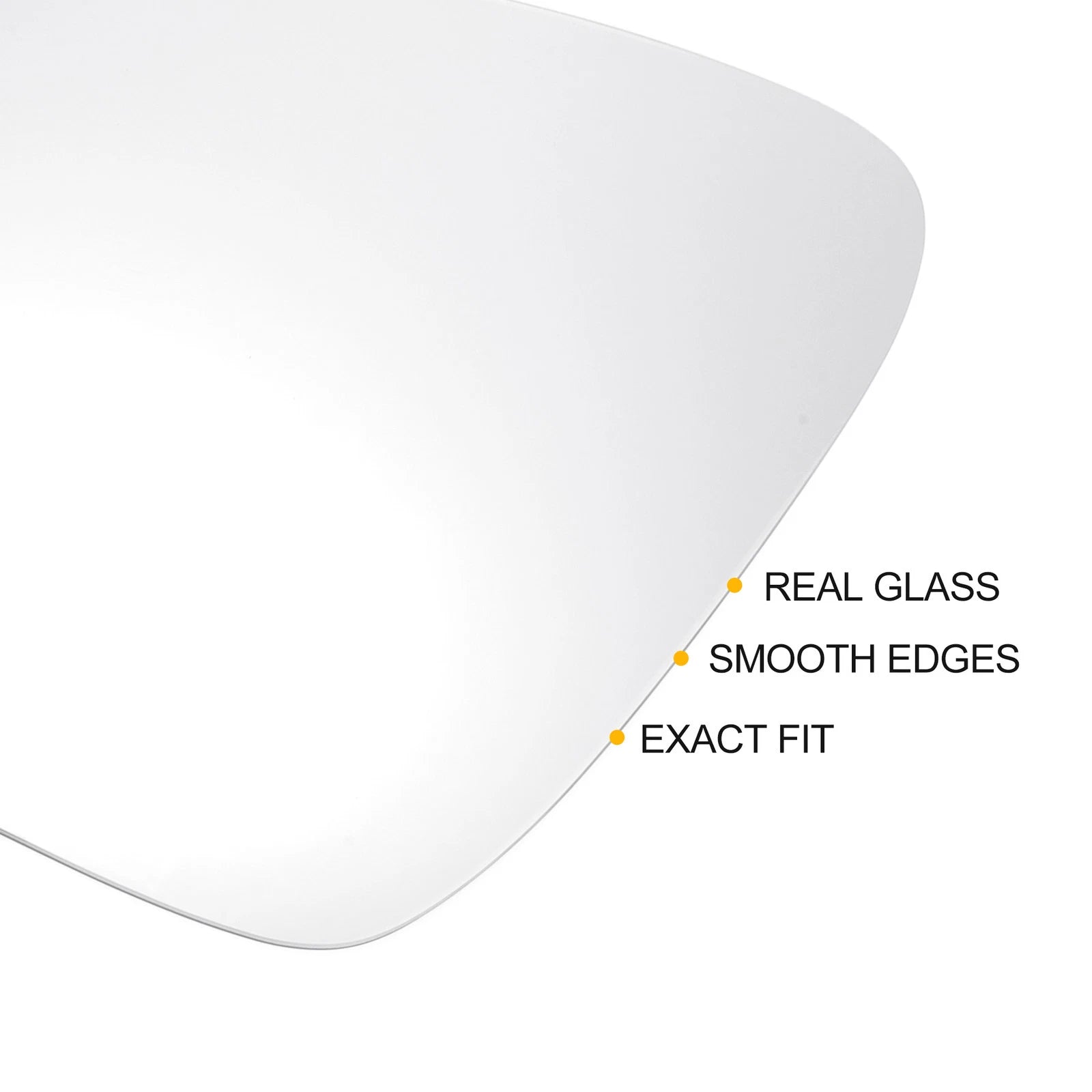 Left Side Heated White Mirror Glass for Opel Adam (2013–2019)