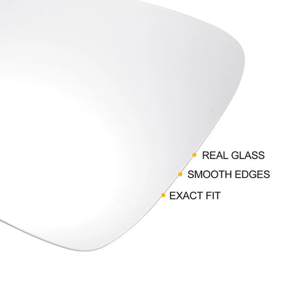 Left Side Heated White Mirror Glass for Opel Adam (2013–2019)