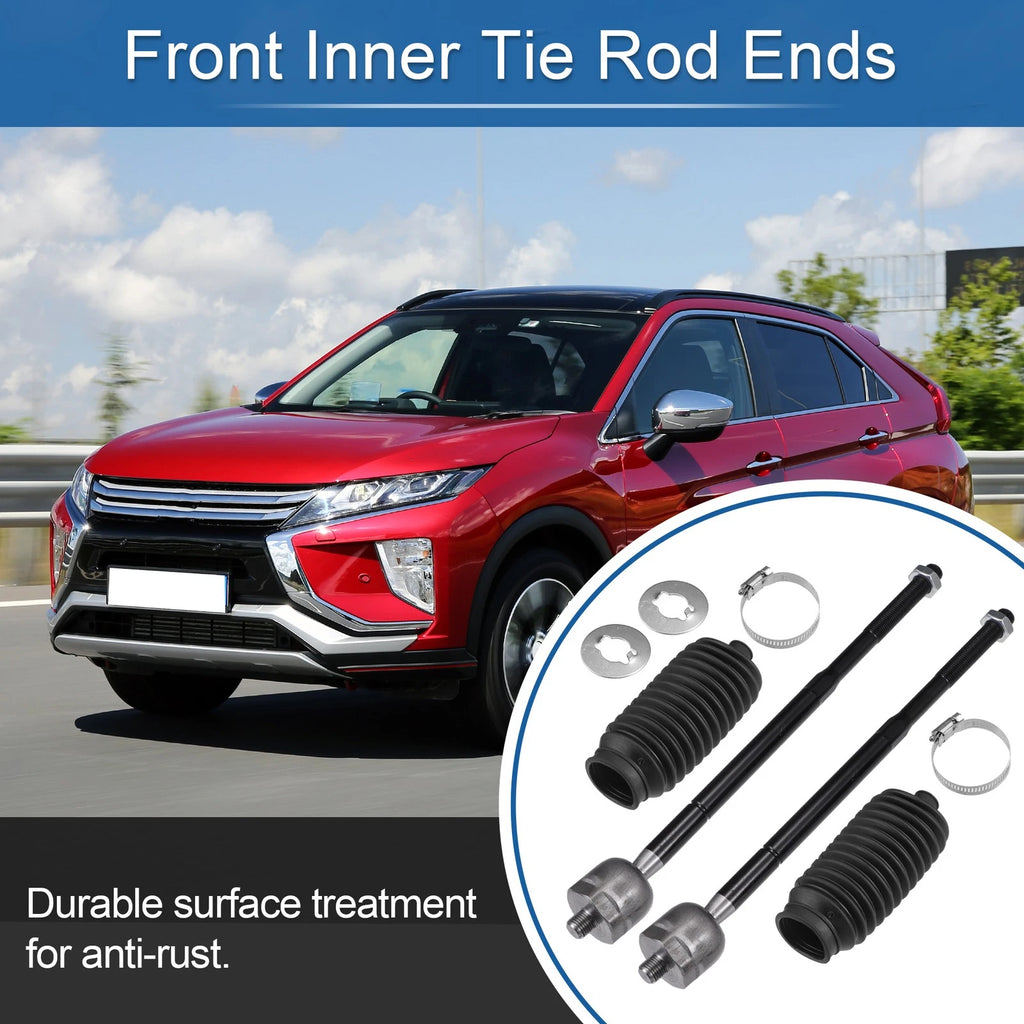 4 Pcs Front Inner Tie Rod End Links Replacement for Mitsubishi Outlander (2007–2017)