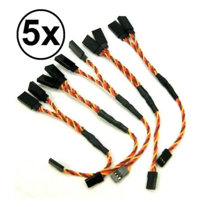 5Pcs 3-Pin RC Servo Y-Harness Extension Cable for Futaba JR