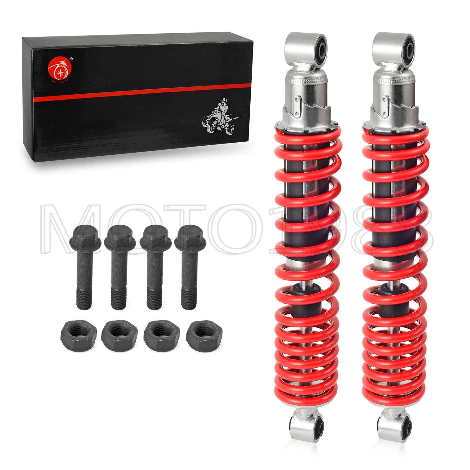 Front Shocks Absorber for Yamaha Banshee 350 (1987–2006) Red Spring & Bolt