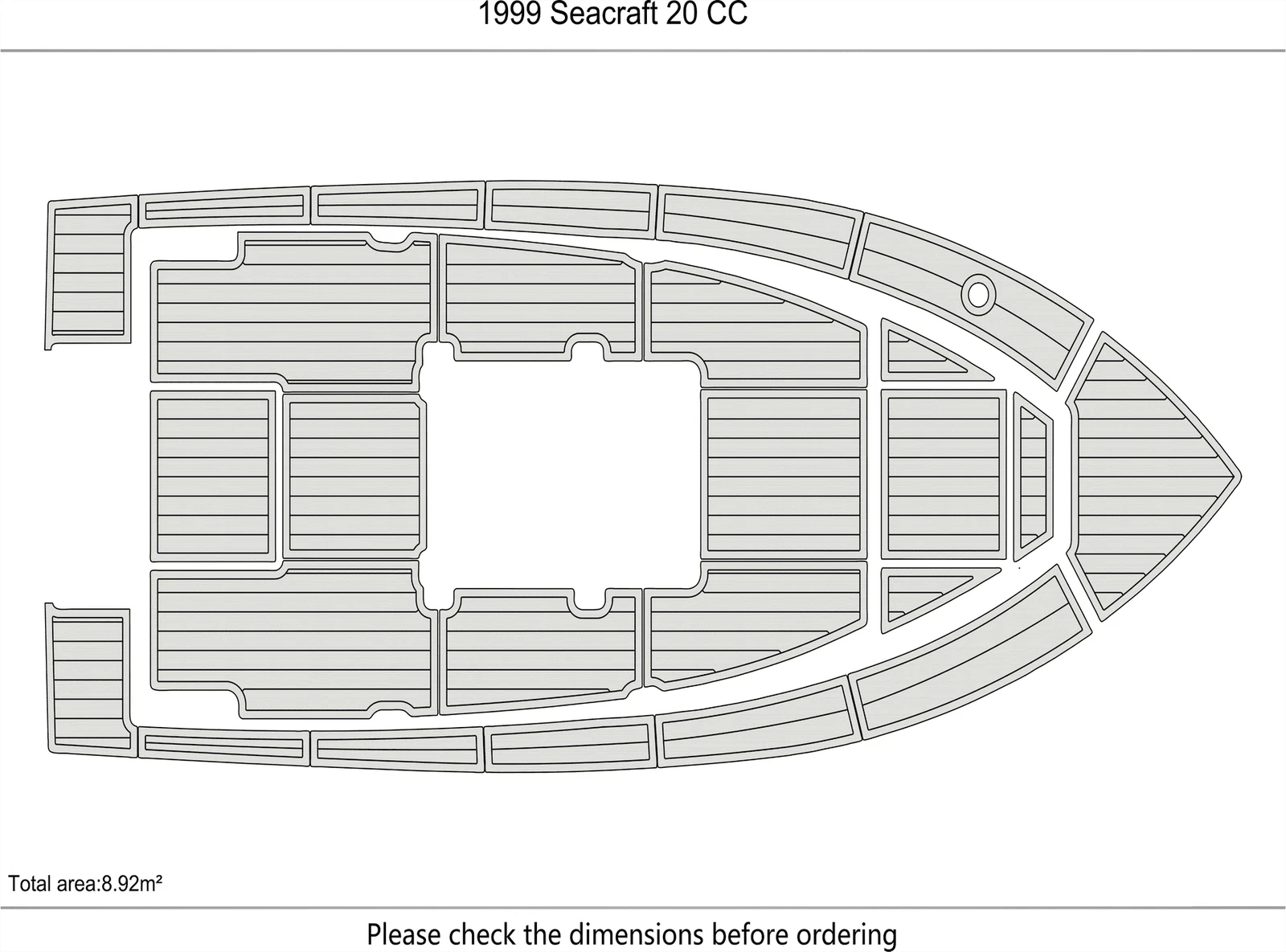EVA Pads Flooring Mat for Seacraft 20 CC (1999)