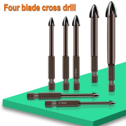 7X Tile Drill Bits Set for Glass Ceramic Porcelain Granite Marble
