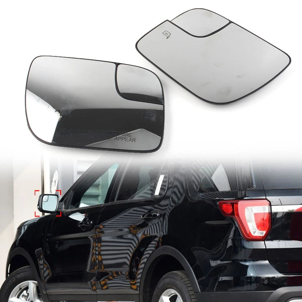 Heated Rear View Mirror Lenses for Ford Explorer (2011–2019) - Pair, White