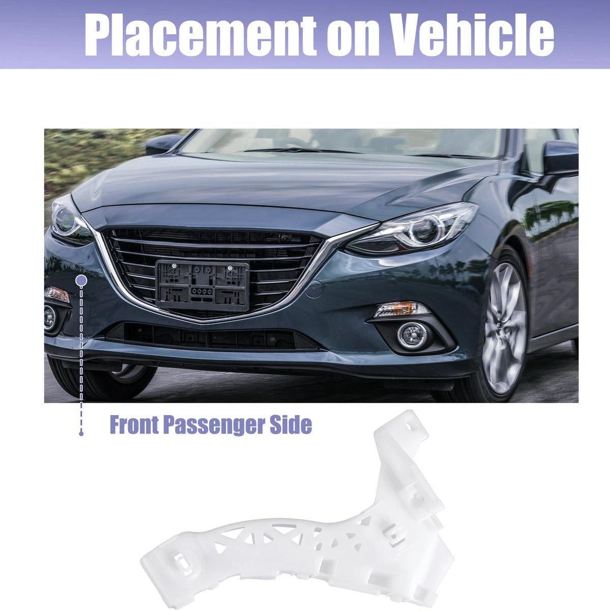 Front Right Bumper Mounting Support Bracket No.BN8V500U1C for Mazda 3 (2004–2009)