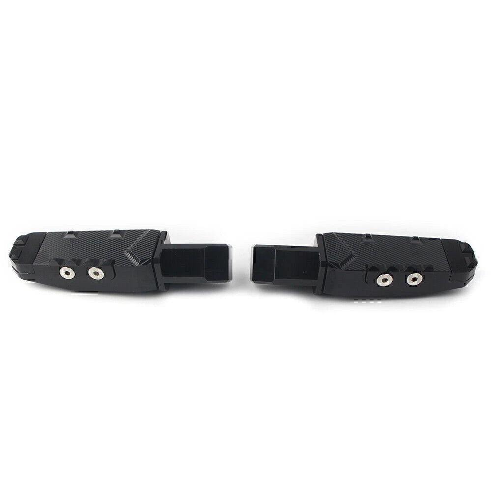2X Black Rear Passenger Foot Pegs for Honda CBR600RR (2003–2019)