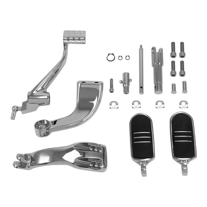 Chrome Mid Control Kit Foot Pegs for Harley Sportster Iron XL883 1200 (2014–2022)