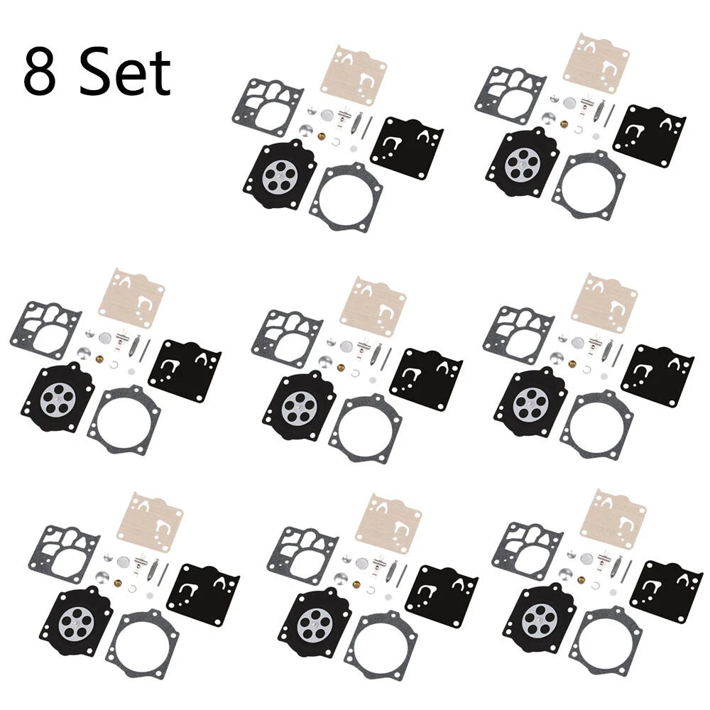 Set of 8 Carburetor Rebuild Kits for Husqvarna 3120XP 272 268 MS660 Walbro K12-WG