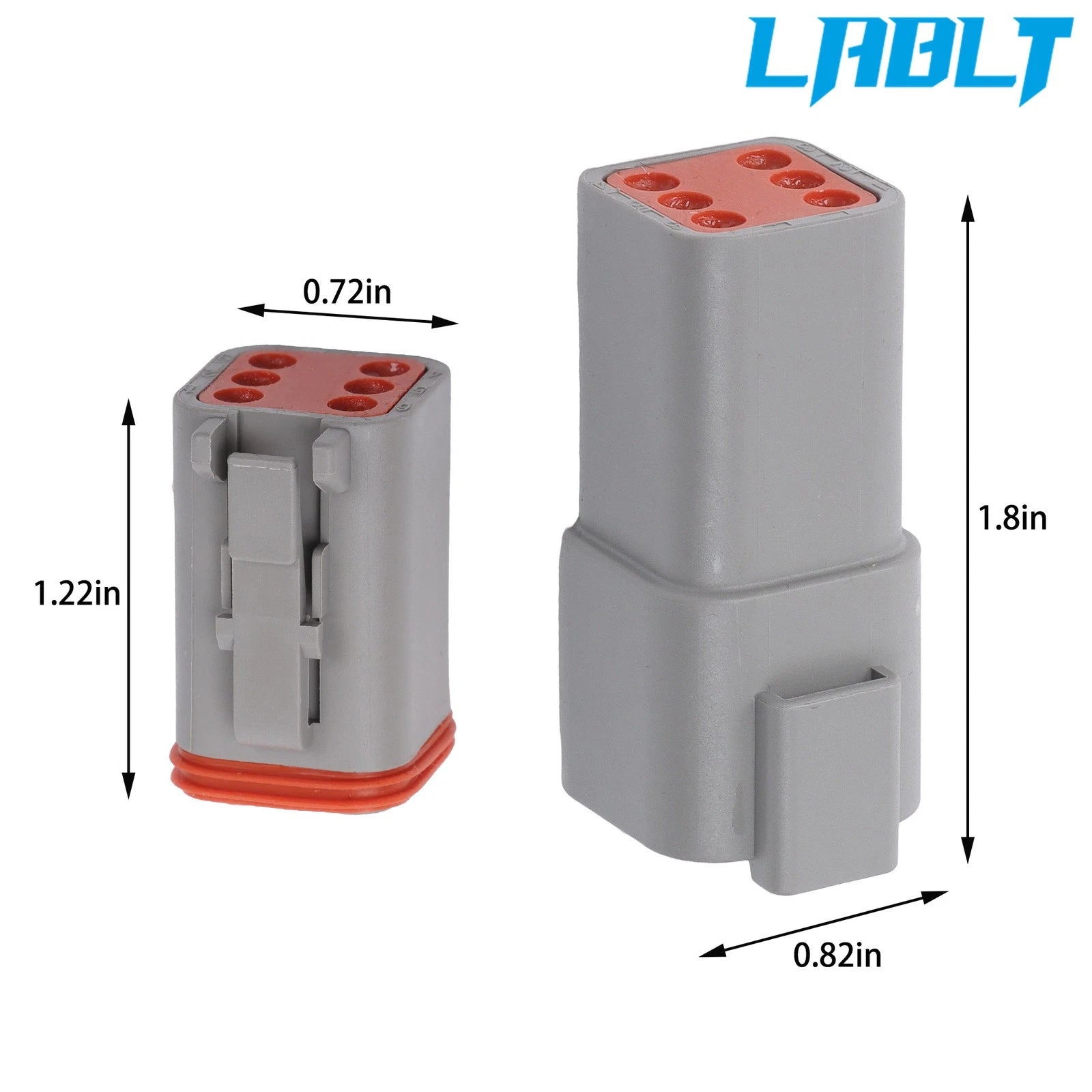 5Pcs 6Pin Waterproof Electrical Wire DT Connectors for