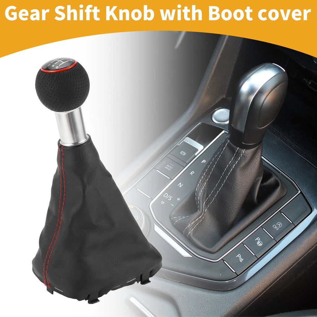 6 Speed Manual Shift Knob with Boot Cover for Audi A3 (2015–2020)