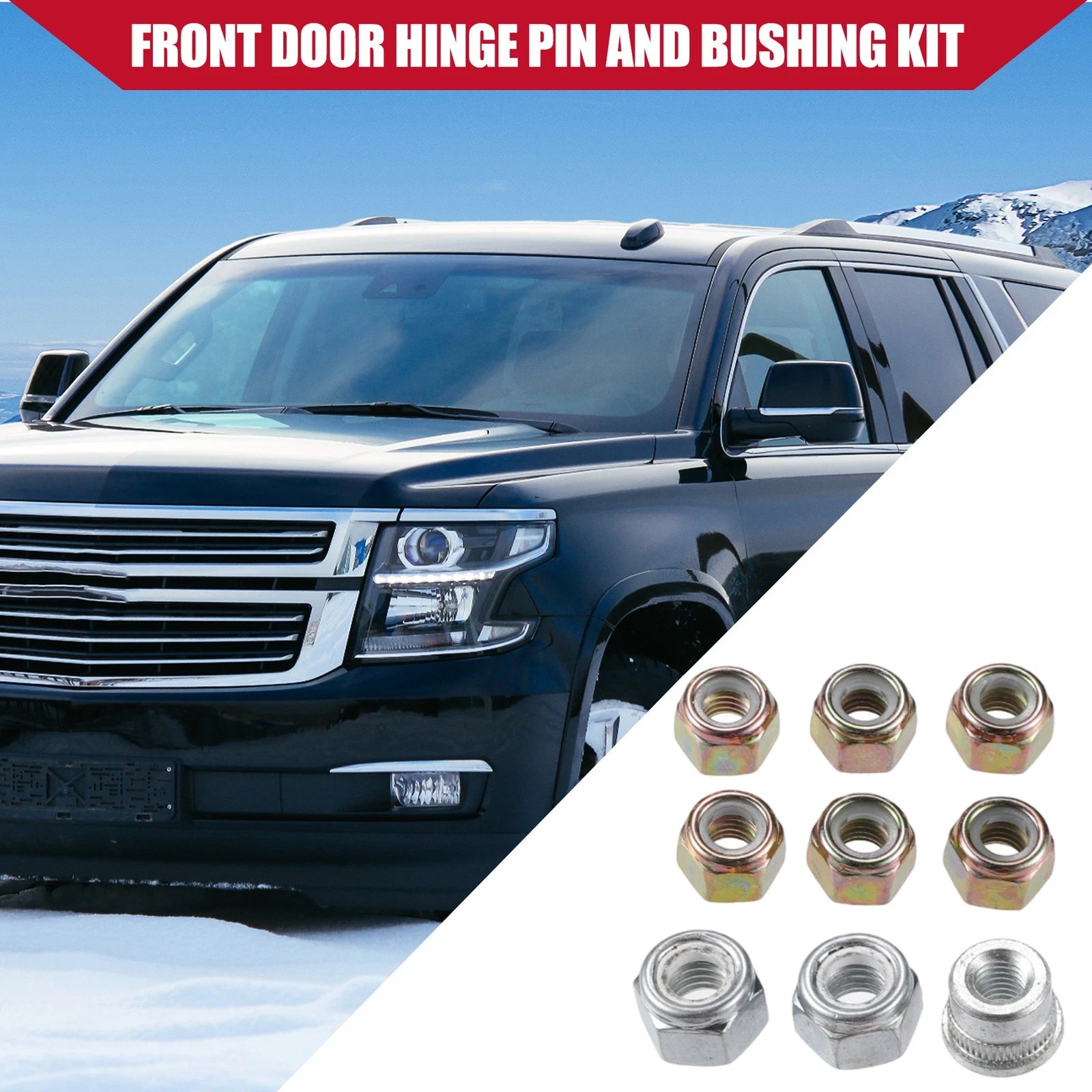 Front Door Hinge Pin and Bushing Replacement Set for Chevrolet Suburban (2014–2014)