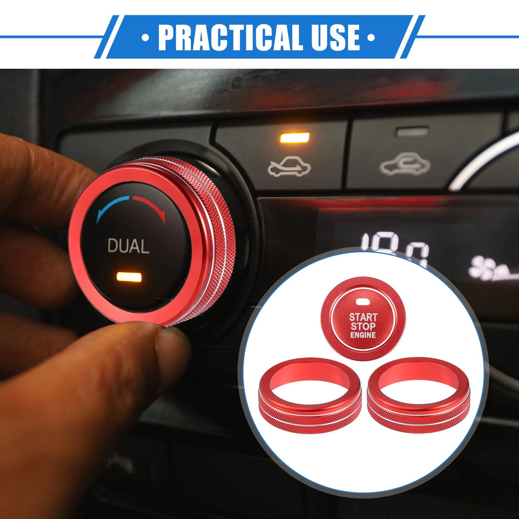 AC Climate Control Knob Rings Set for Toyota Highlander (2020–2023)