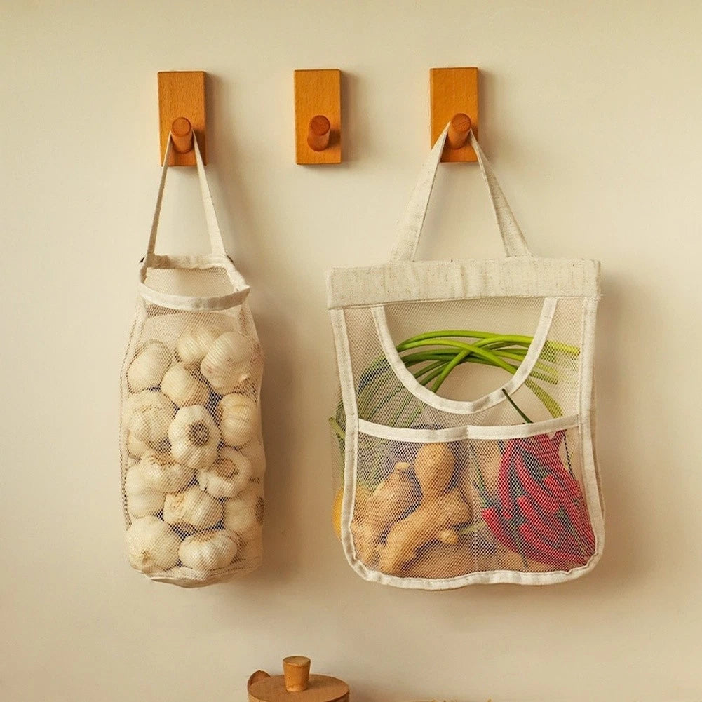 Hanging Produce Storage Bag for Garlic Onion Seasoning Spices