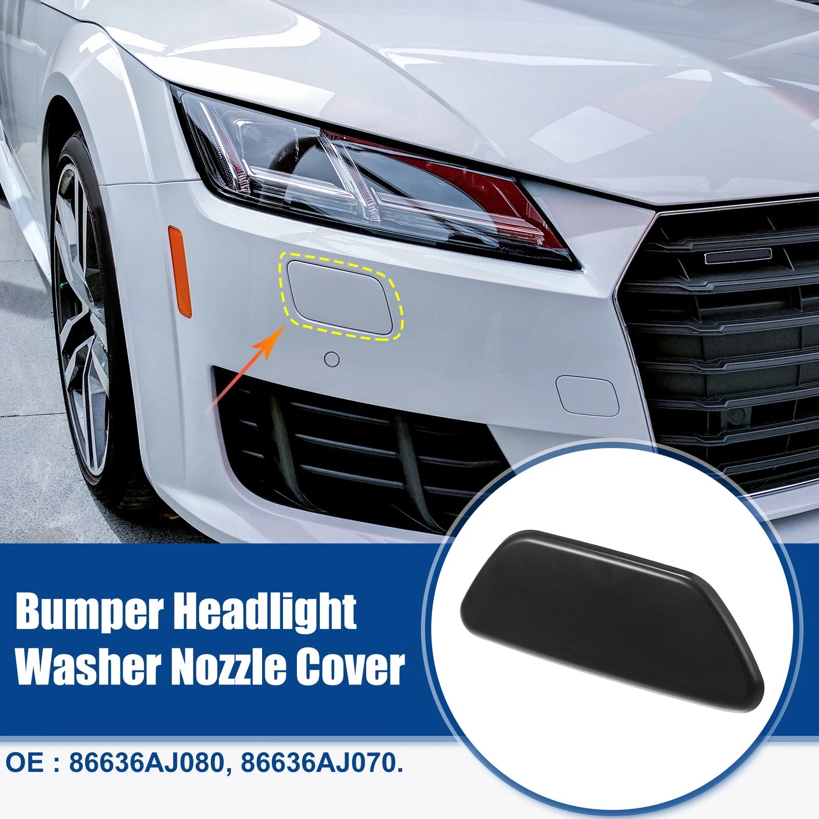 Front Right Headlight Washer Spray Nozzle Cap for Subaru Forester (2014–2018)